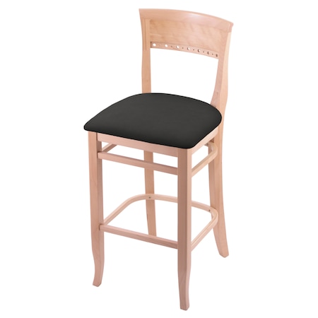 Holland Bar Stool Co 30" Bar Stool, Natural Finish, Canter Iron Seat 316030Nat008